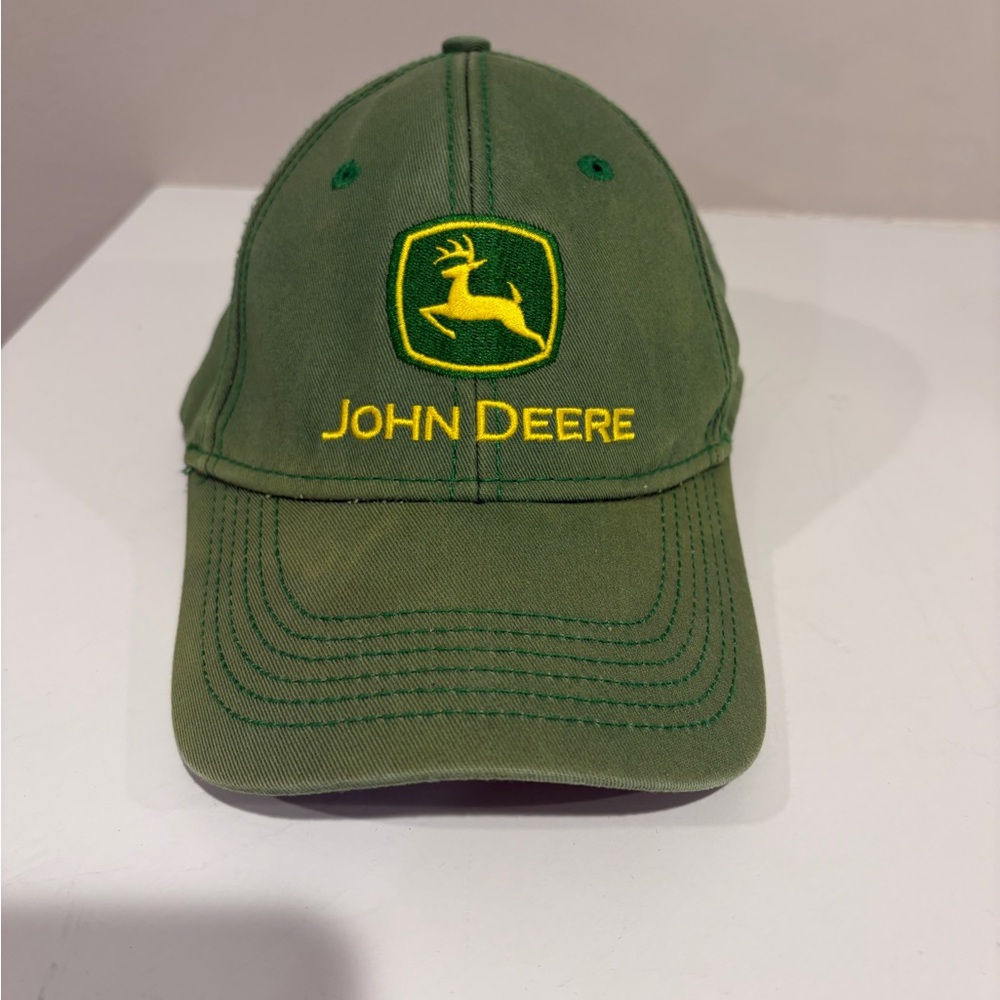 John Deere Men's Green Logo Baseball Cap - Distressed Look